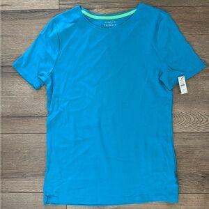 WOMEN’S TALBOTS PIMA COTTON CREWNECK TEE TURQUOISE